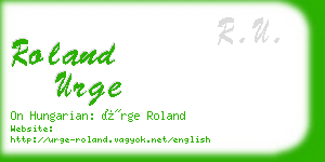 roland urge business card